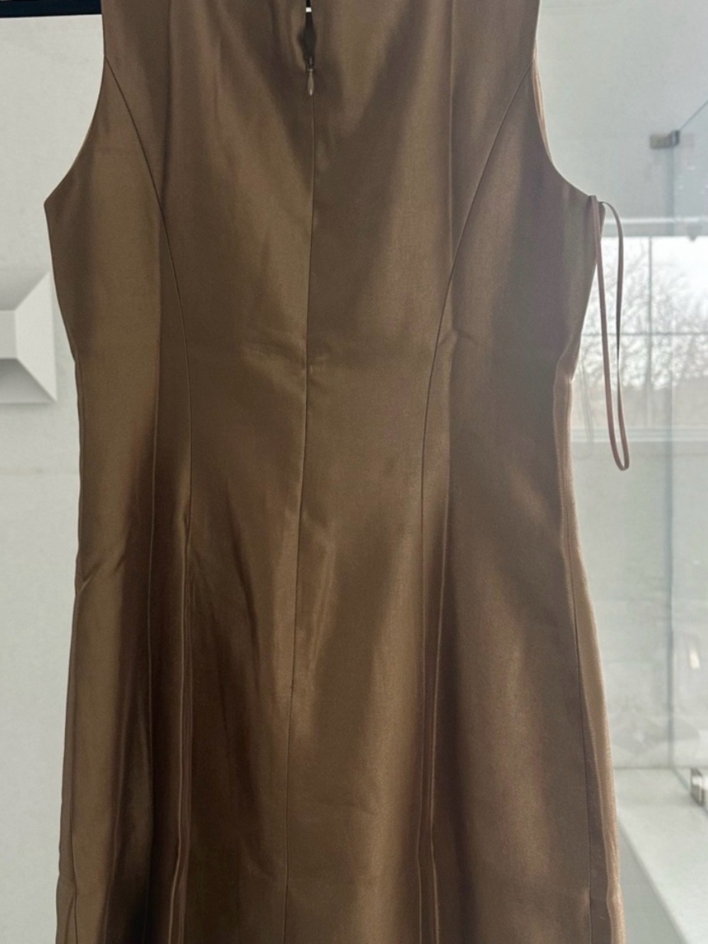 Reformation Mini Shift Dress in Brown - Picture 2 of 3